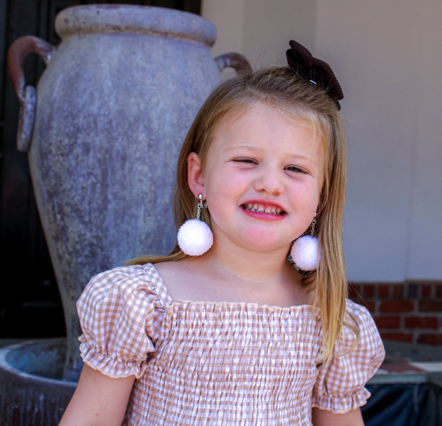 Pom Earrings - WHITE