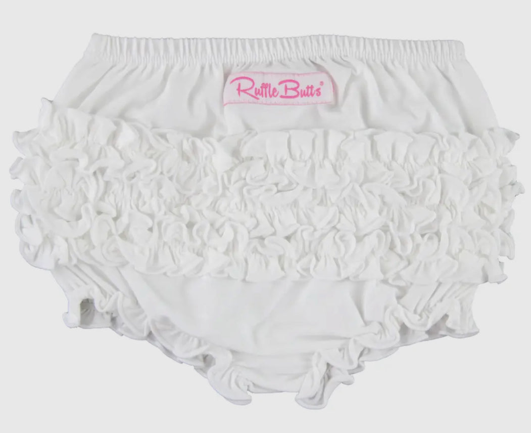 Rockie RuffleButt Bloomer - WHITE