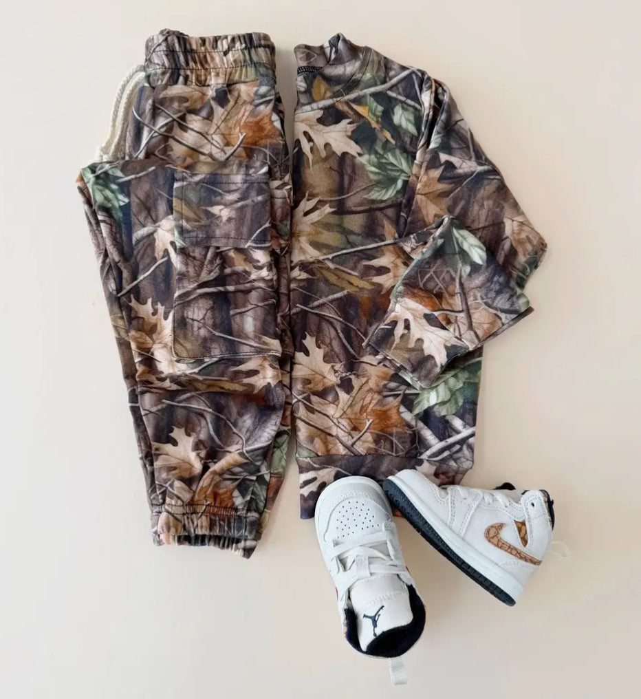 Brown Camo Cargo SET