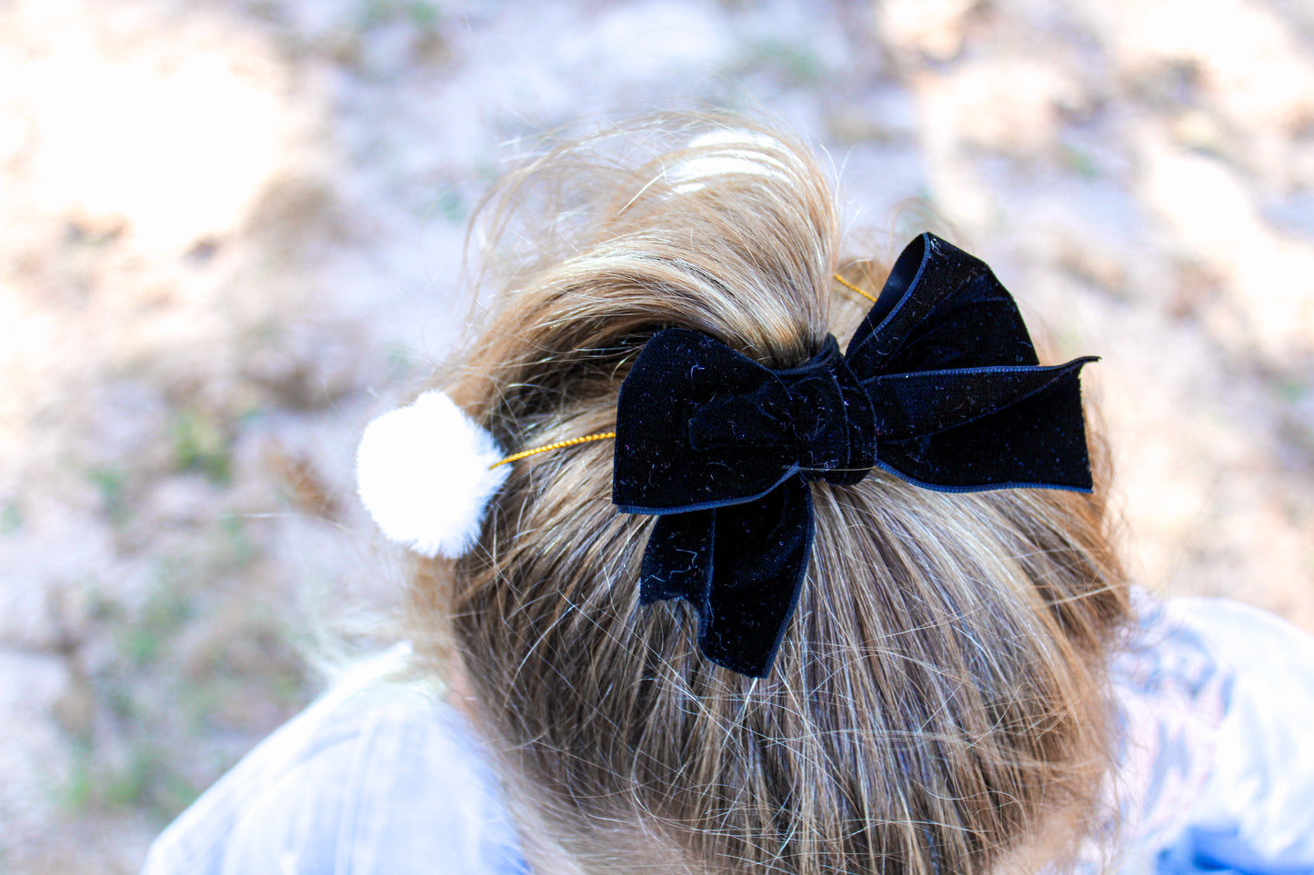 Pom Pom Pinwheel Bow