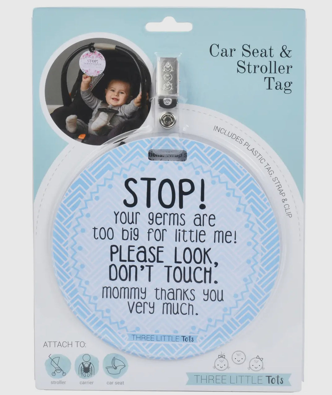 No Touching Baby Car Seat Tag