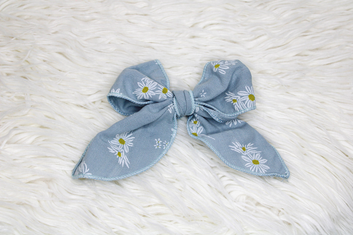 Floral Sailor Bow - BLUE