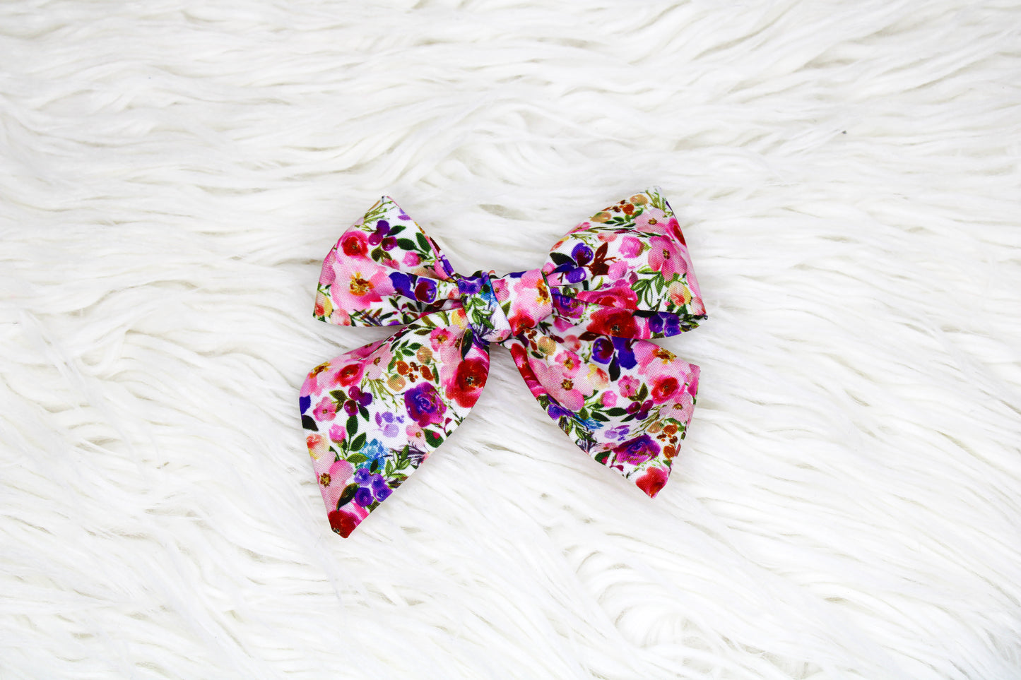 Watercolor Floral Sailor Bow