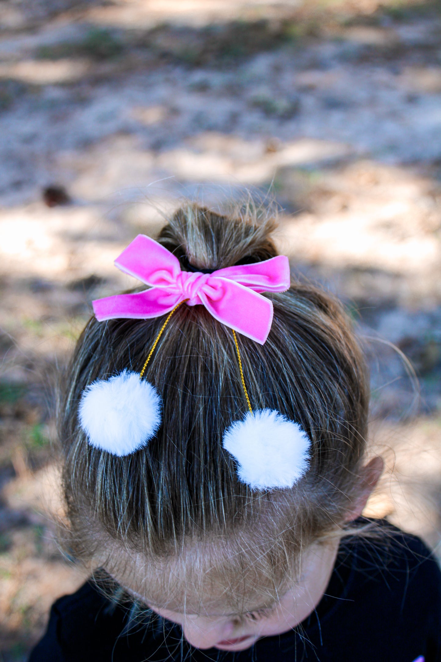 Pom Pom Pinwheel Bow