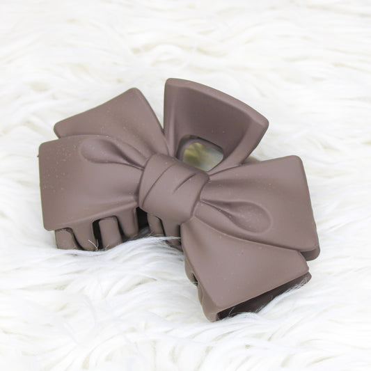 Bow Claw Clip - BROWN