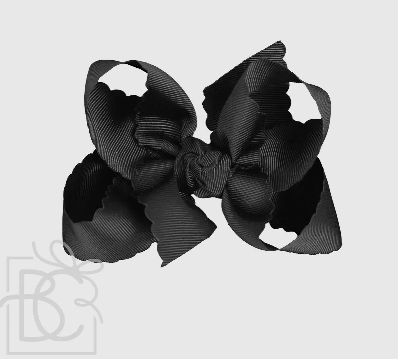 Scalloped Edge Ribbon Bow - 9 COLORS