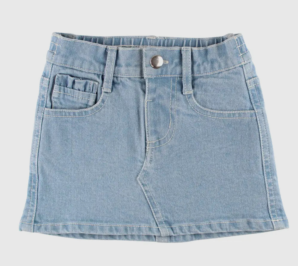 Blair Ruffle Denim Skirt