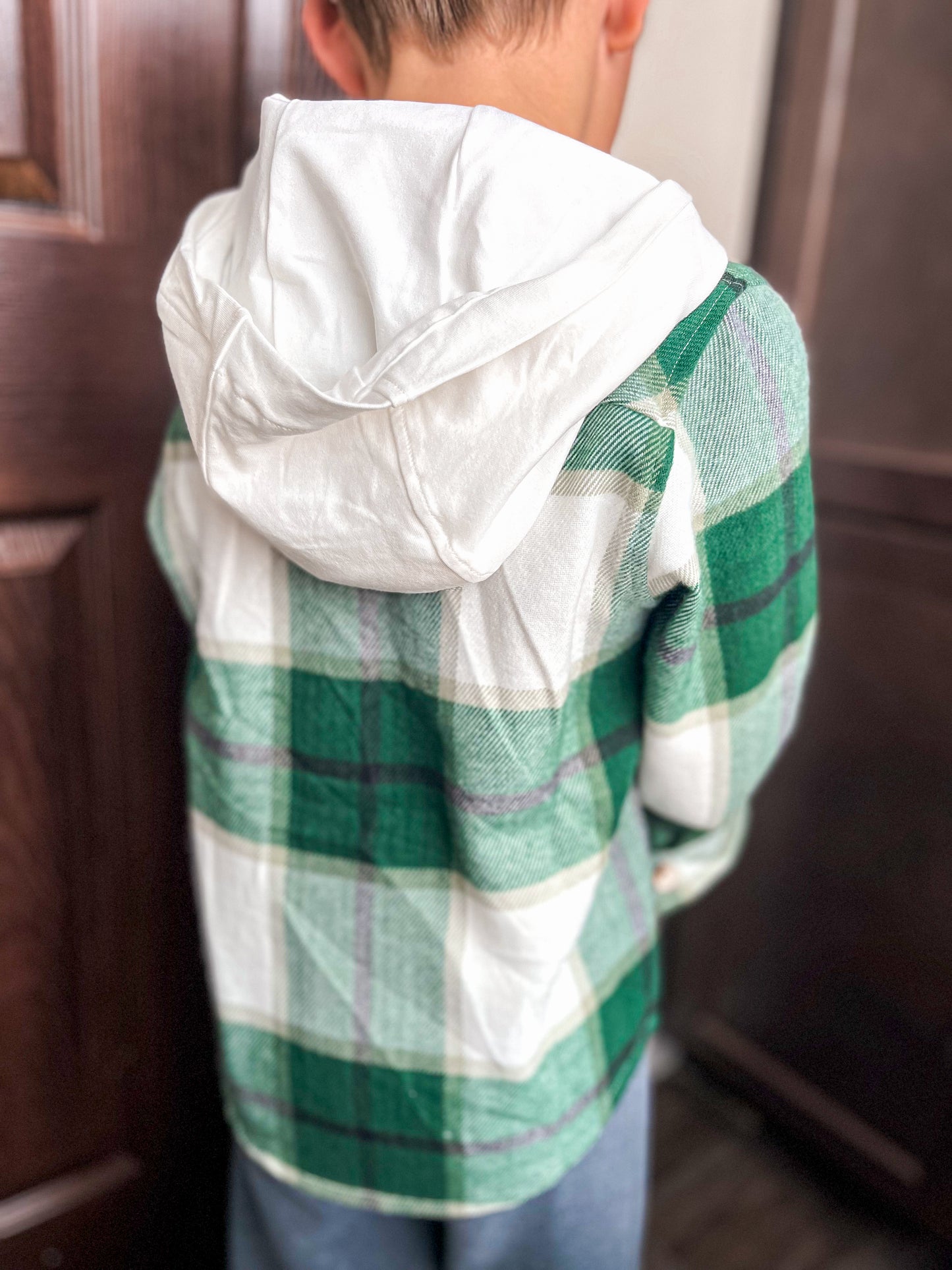 Aaron Plaid Hoodie Top