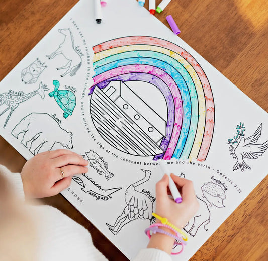 Christian Coloring Mats w/ Dry Erase Markers