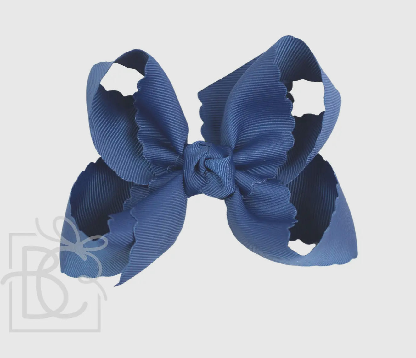 Scalloped Edge Ribbon Bow - 9 COLORS