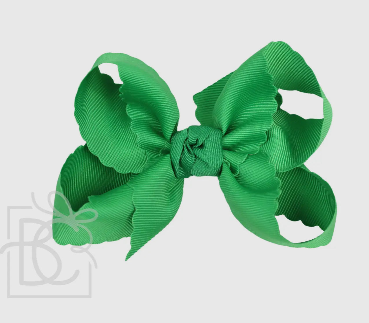 Scalloped Edge Ribbon Bow - 9 COLORS