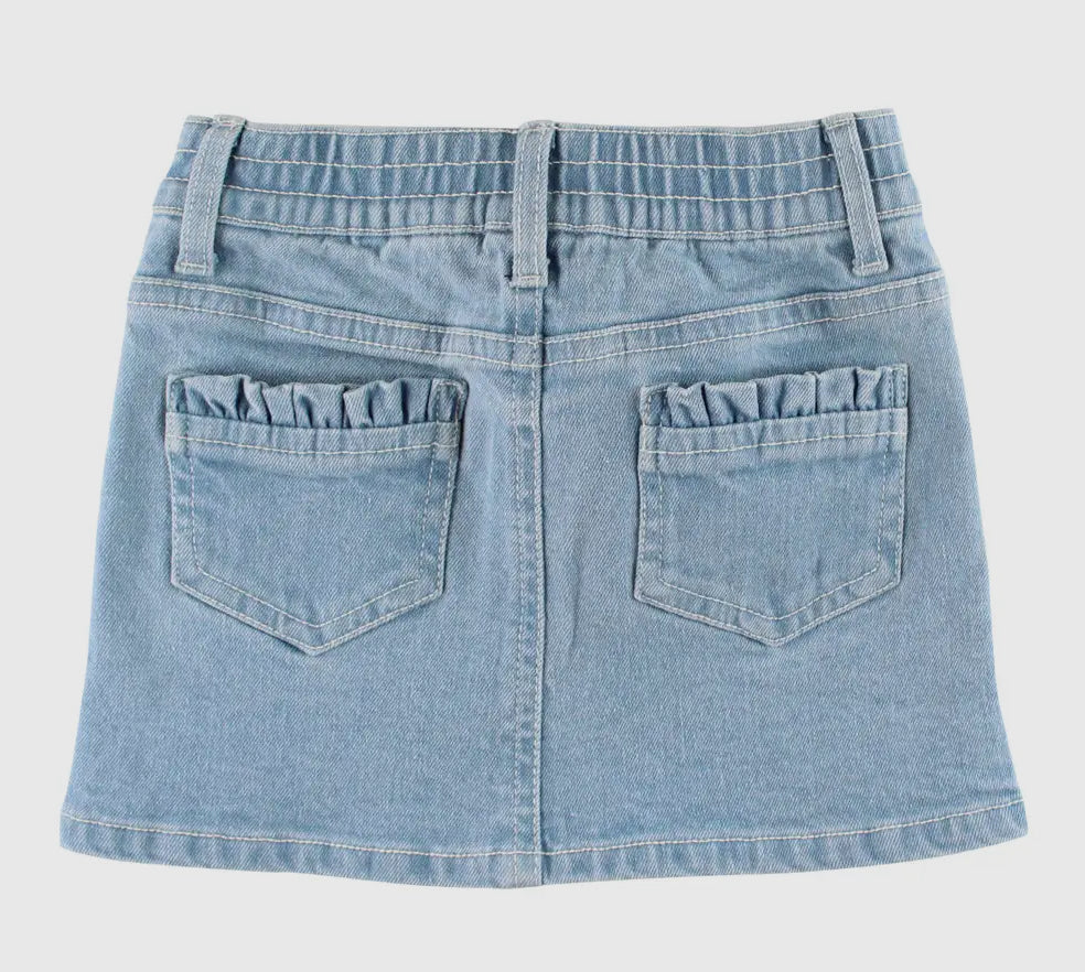 Blair Ruffle Denim Skirt
