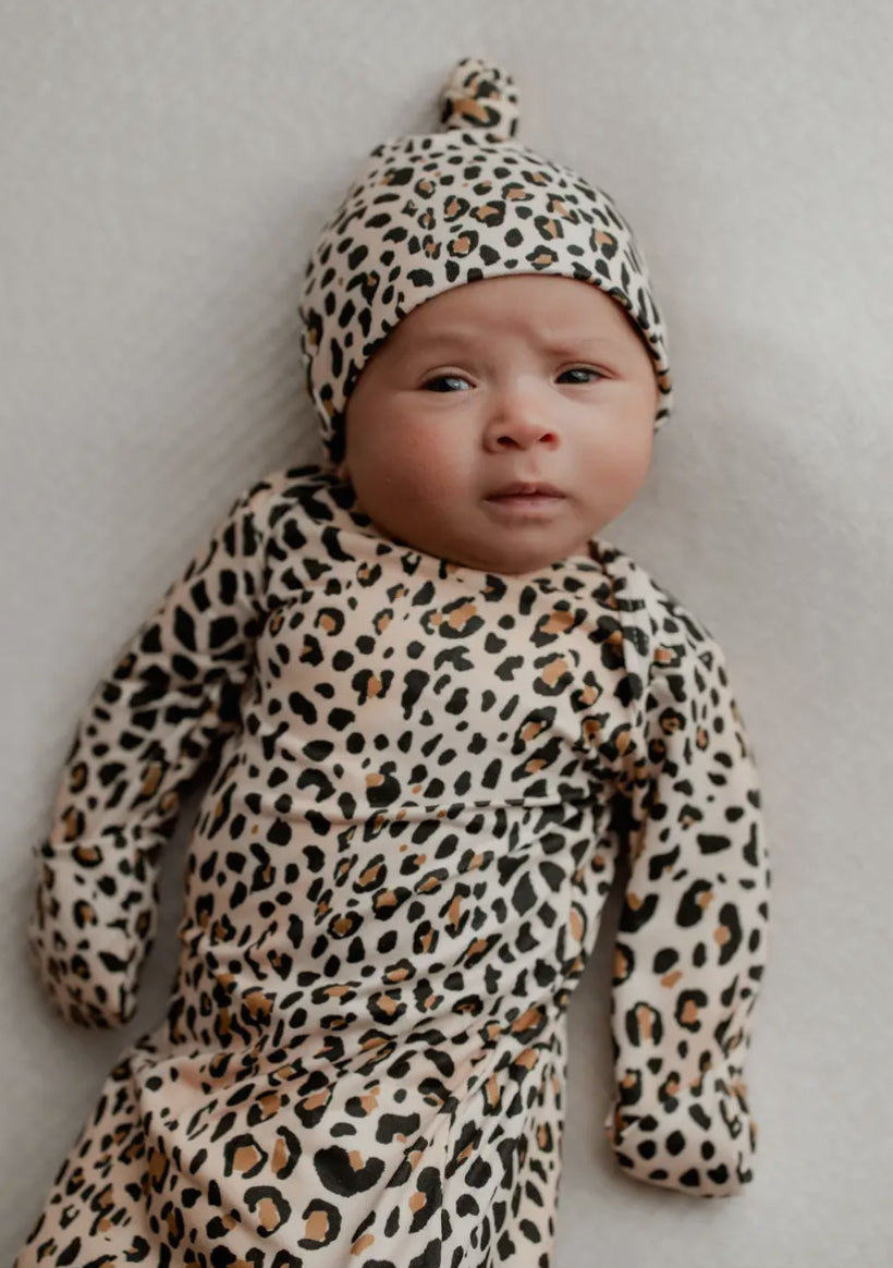 Babe Gown w/ Hat - LEOPARD