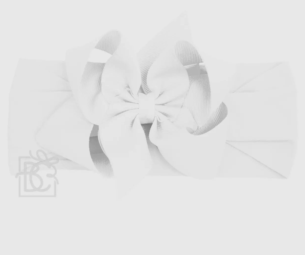 Classic Grosgrain Bow on Wide Pantyhose Headband - 9 COLORS