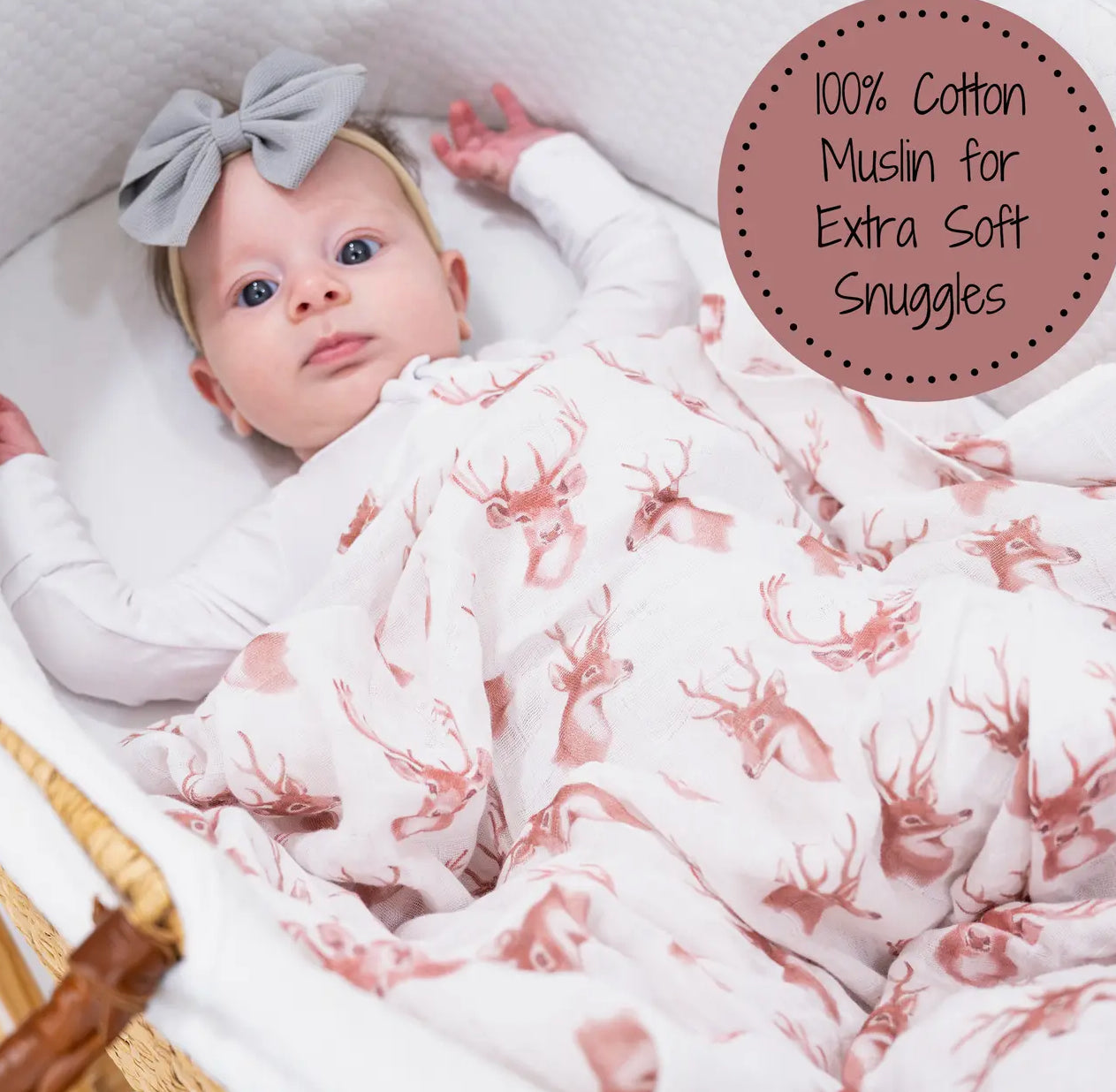 Muslin Swaddle - Oh Deer