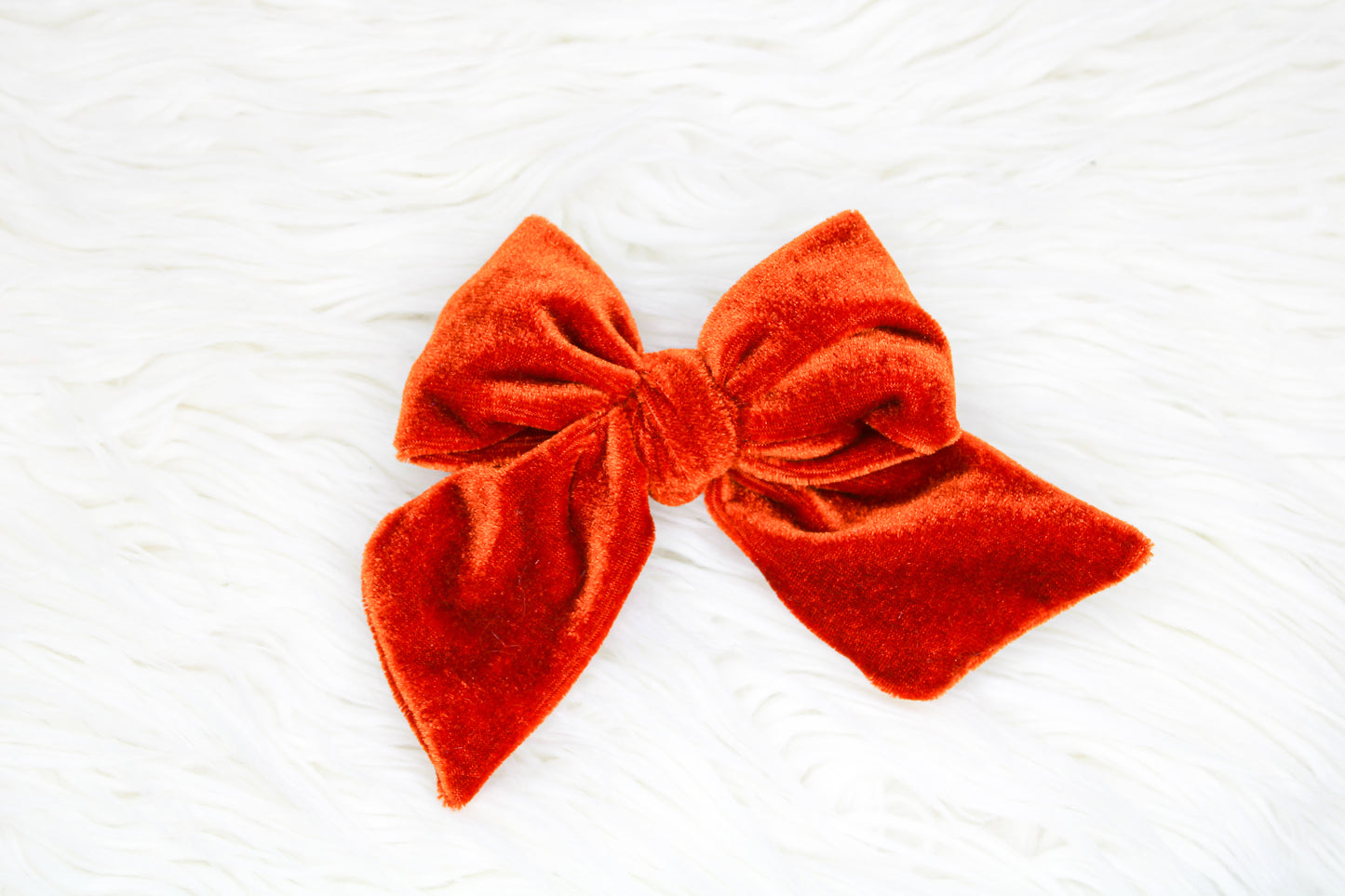 Velvet Sailor Bow - ORANGE