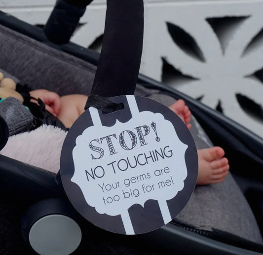 No Touching Baby Car Seat Tag
