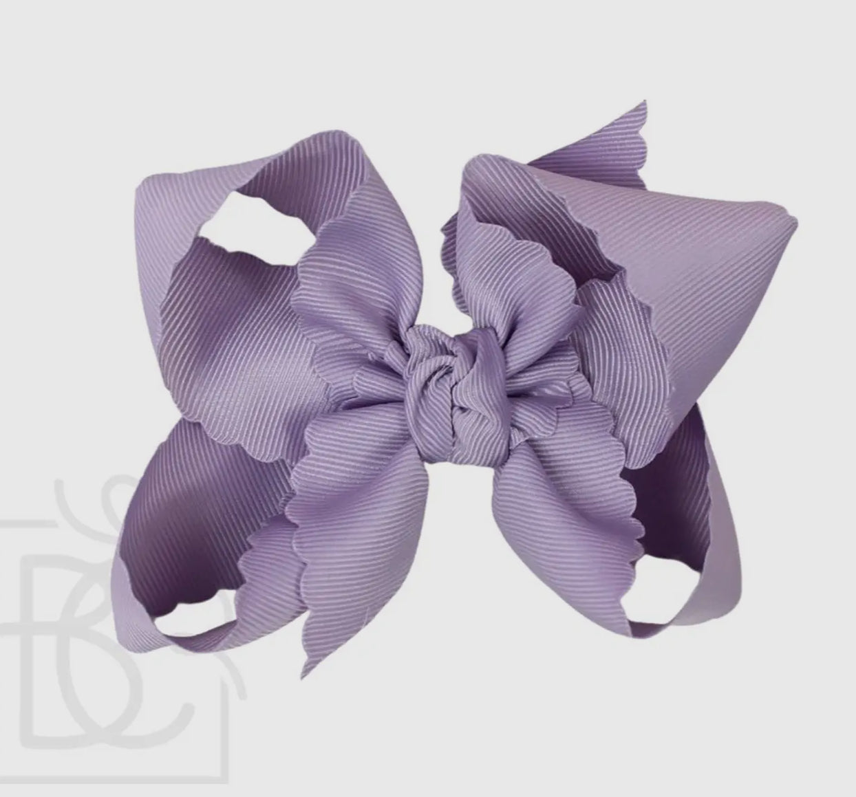 Scalloped Edge Ribbon Bow - 9 COLORS
