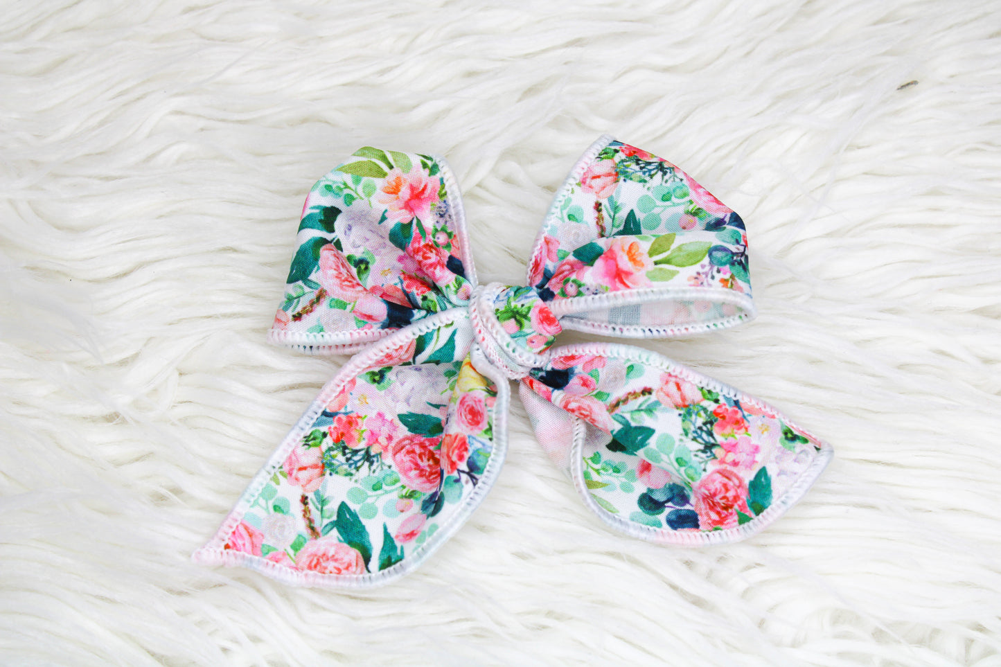 Spring Floral Sailor Bow