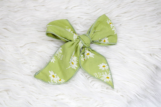 Floral Sailor Bow - GREEN