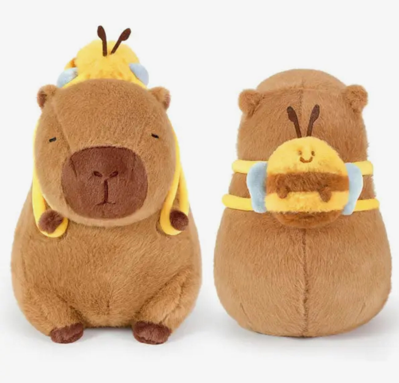 Capybara Plush with Bumblebee Backpack