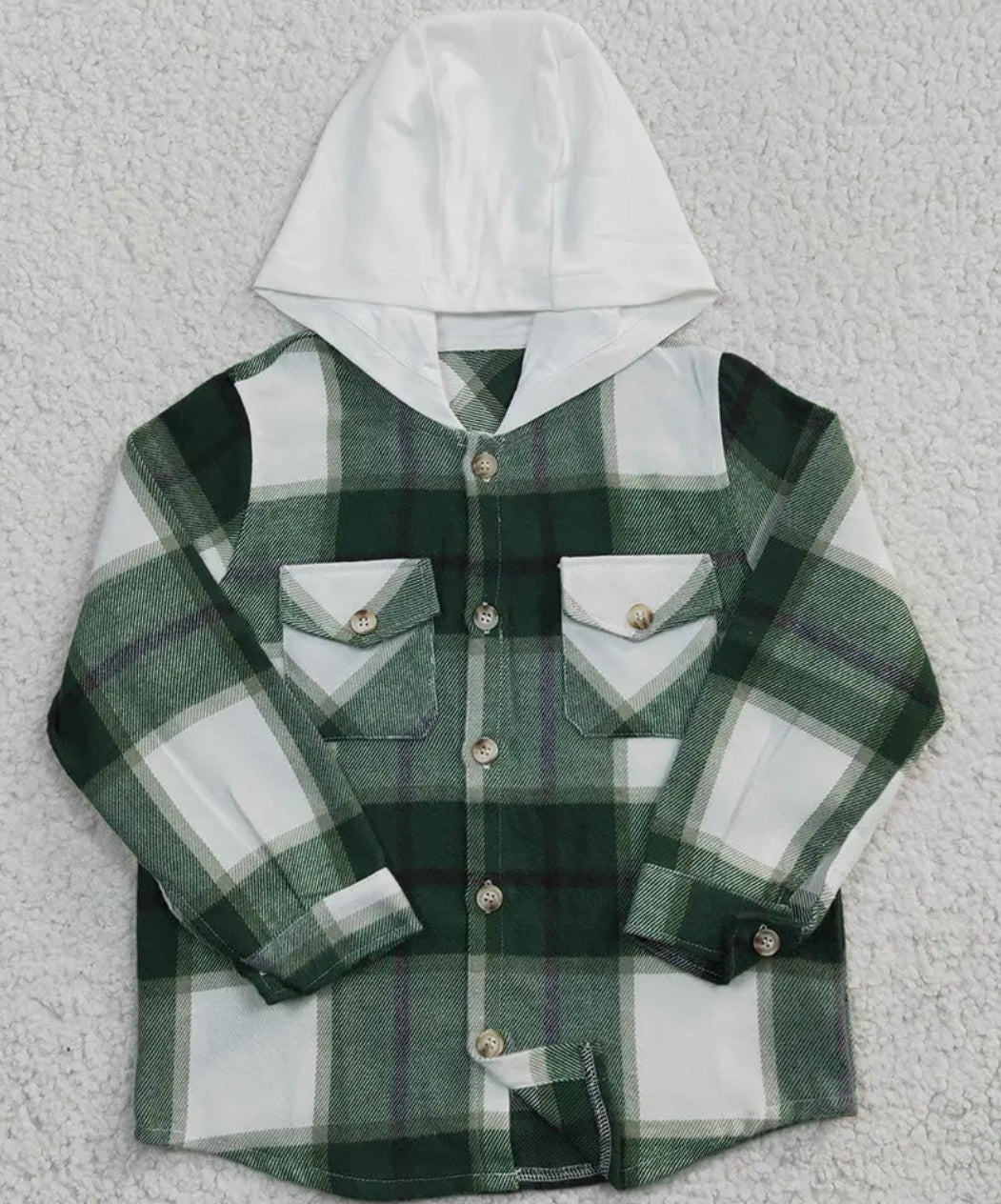 Aaron Plaid Hoodie Top