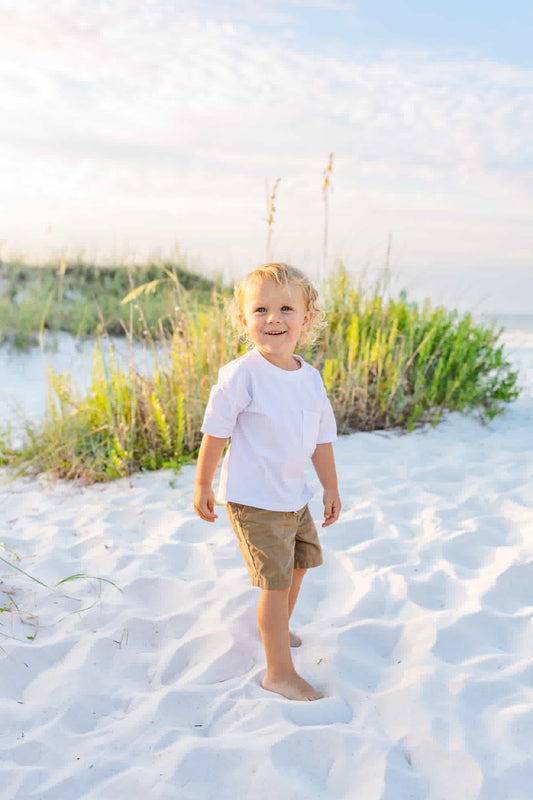 Jordan White Pocket Tee