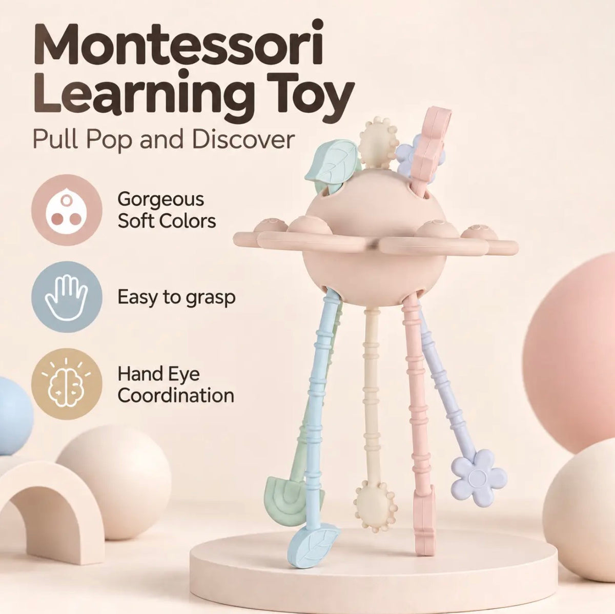 Multi-Sensory Pull & Pop Toy